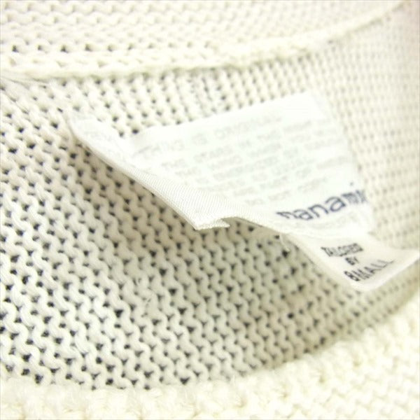 nanamica ナナミカ COOLMAX Crew Neck Sweater コットン プルオーバー 胸ポケット ニット カットソー 白系 S【中古】