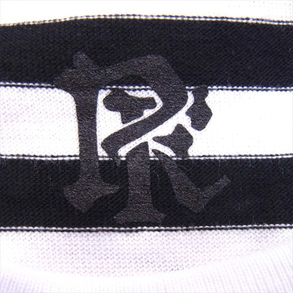 エフアールティー 半袖 プリント ボーダー Tシャツ 黒×白 黒×白 L【新古品】【未使用】【中古】