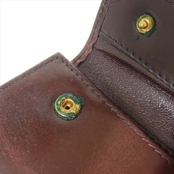 ALDEN オールデン 6連 革 無地 シンプル ブランドロゴ 茶色 キーケース ブラウン系 ブラウン系【中古】