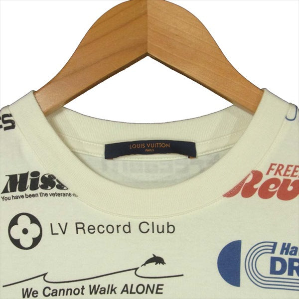 LOUIS VUITTON ルイ・ヴィトン 19AW VCCM09 Allover Logos Printed Tee オールオーバー ロゴ 半袖  Tシャツ ホワイト系 XS【中古】