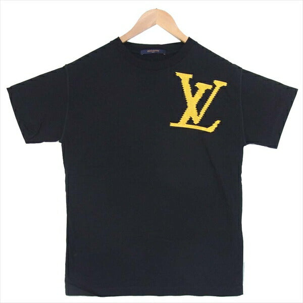 LOUIS VUITTON ルイ・ヴィトン 19SS LV Logo Bricked Print Tee ロゴ ブリック プリント Tシャツ 黒系  XS【中古】