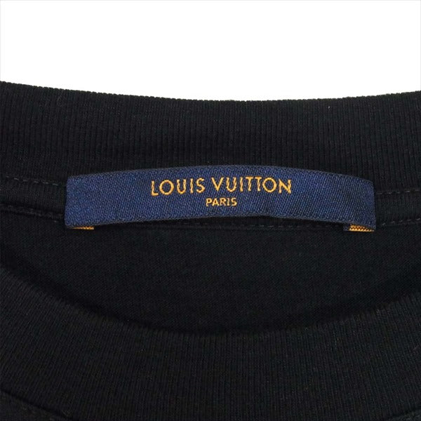 LOUIS VUITTON ルイ・ヴィトン SS LV Logo Bricked Print Tee ロゴ ブリック プリント Tシャツ 黒系  XS中古