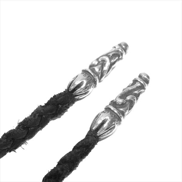 CHROME HEARTS クロムハーツ(原本無) BSフレア ペンダント W レザー ブレード ネックレス シルバー【美品】【中古】