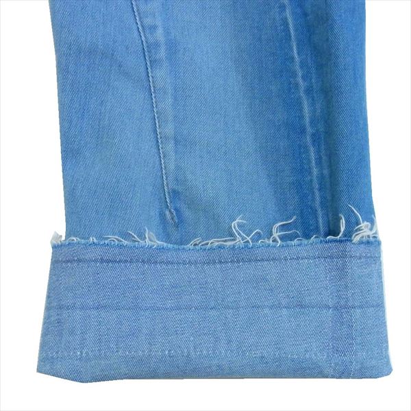 ポリクアント 裾切りっぱなし デニム スラックスパンツ スラックス デニム パンツ ブルー系 2【中古】