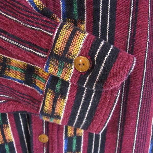 TENDERLOIN テンダーロイン T-GTM STAND SHT スタンドカラー シャツ ガテマラ グアテマラ ネイティブ 長袖シャツ マルチカラー系 M【中古】