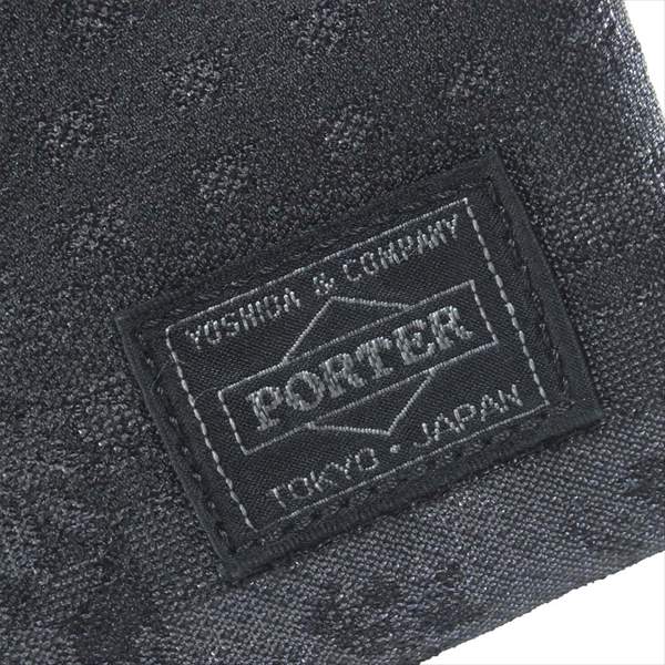 PORTER ポーター ペイズリー柄 ミニ クラッチバッグ ペイズリー 両面ジップ クラッチ バッグ ブラック系 ブラック系【中古】