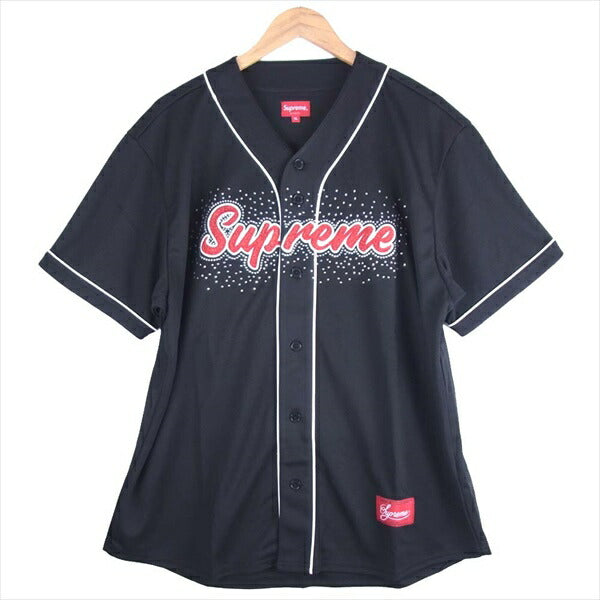 supreme  Rhinestone Baseball Jersey ベースボ