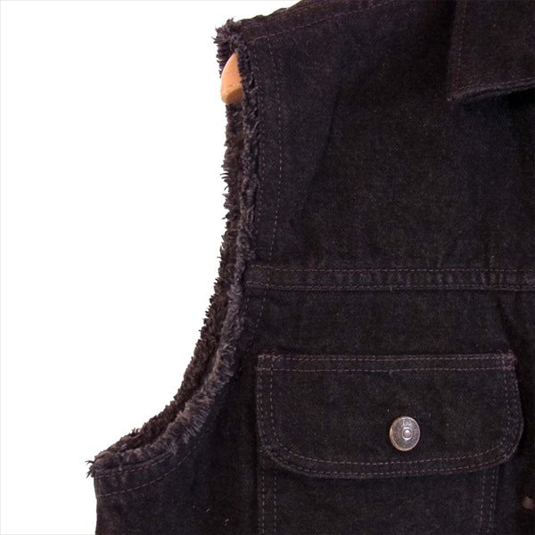 FREEWHEELERS フリーホイーラーズ Hipsters Reunion 666MJ ブラックデニム ベスト ジレ 黒系 W36【中古】