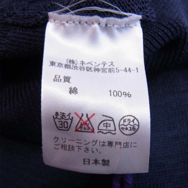 Needles ニードルス XD-341 コットン ニット 半袖 Tシャツ ニット ネイビー系 ネイビー系 M【美品】【中古】