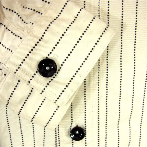SUGAR CANE シュガーケーン SC27076 8.5oz. WHITE WABASH WORK SHIRT ウォバッシュ ワーク 長袖シャツ 白系 S【新古品】【未使用】【中古】