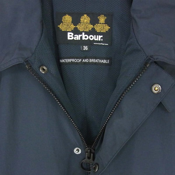 Barbour バブアー 18SS MWB0625NY71 barbour waterproof and breathable ナイロン レイン  コート ネイビー系 36【美品】【中古】