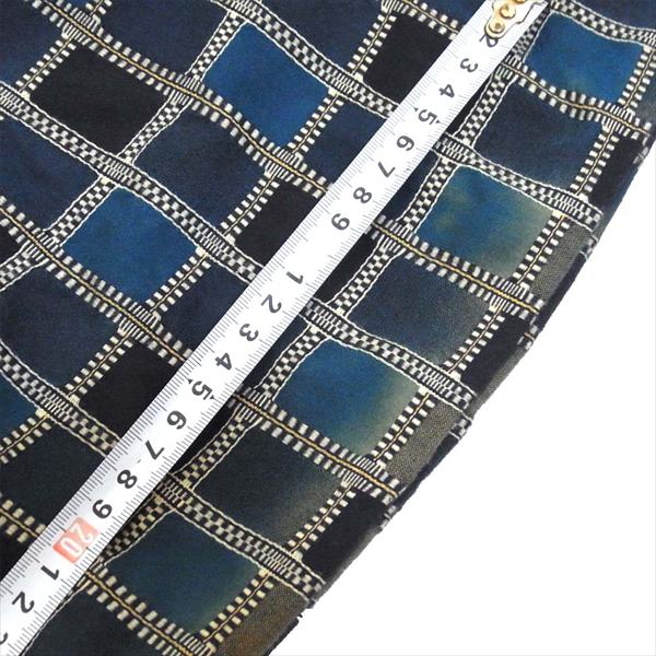 クオン 1801B04 刺し子 サコッシュ ショルダー バッグ 日本製 コットン ショルダーバッグ ダークネイビー系【中古】