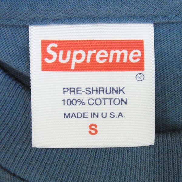 Supreme シュプリーム 18AW Smile Tee スプレー スマイル プリント 半袖Tシャツ USA製 コットン Tシャツ ブルー系 ブルー系 S【中古】