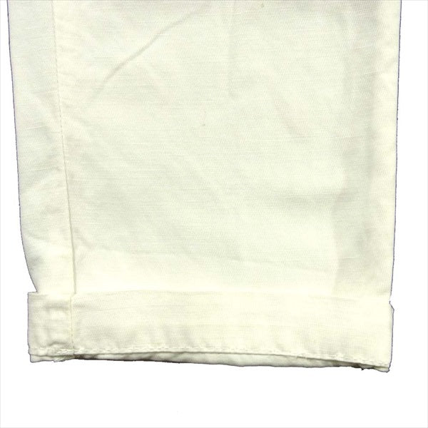 ブリリア1949 ABG 41559 120 リネン ドローコード イタリア製 コットンパンツ ホワイト系 32【中古】