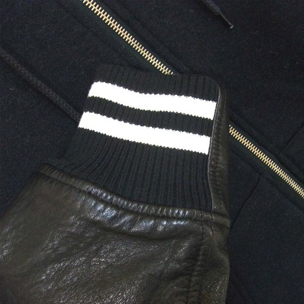 JUNYA WATANABE COMME des GARCONS MAN ジュンヤワタナベコムデギャルソンマン WH-T906 袖 レザー フード スタジャン 黒系 M【中古】