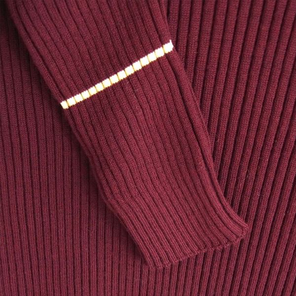 MAISON MARGIELA メゾンマルジェラ 19AW S51CU0043 バック スリット ウール チュニック ドレス ニット エンジ系 M【新古品】【未使用】【中古】