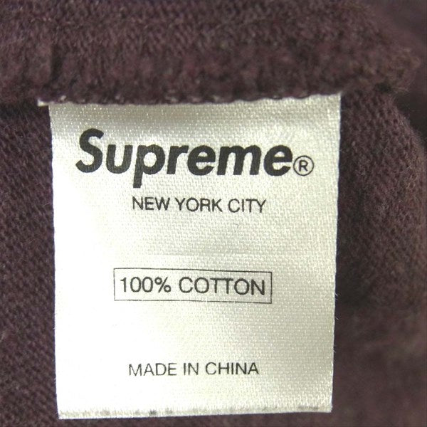 Supreme シュプリーム POCKET TEE ポケット コットン 中国製 Tシャツ パープル系 パープル系 M【中古】