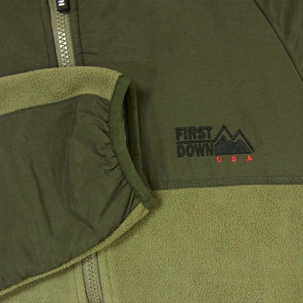 ファーストダウン 193-1552 マイクロ フリース ジャケット カーキ(オリーブグリーン)系 S【美品】【中古】