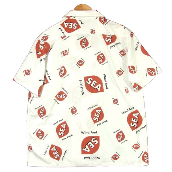 ウィンダンシー WDS-SH-01 WDS rhombus-pattern Open coller shirt 総柄 オープンカラー 半袖シャツ  ホワイト系 L【新古品】【未使用】【中古】
