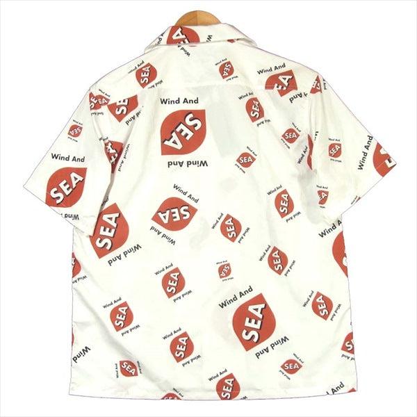 ウィンダンシー WDS-SH-01 WDS rhombus-pattern Open coller shirt 総柄 オープンカラー 半袖シャツ  ホワイト系 S【新古品】【未使用】【中古】