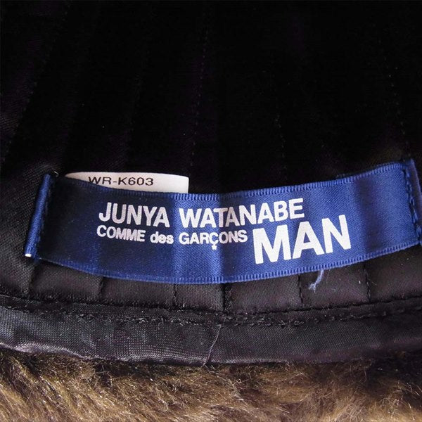 JUNYA WATANABE COMME des GARCONS MAN ジュンヤワタナベコムデギャルソンマン WR-K603-051 ナイロン ツイル ファー キャップ 帽子 カーキ(オリーブグリーン)系 カーキ(オリーブグリーン)系【美品】【中古】