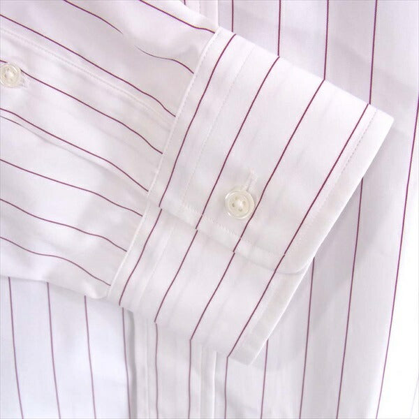 GRAPHPAPER グラフペーパー トーマスメイソン THOMS MASON GM201-50058 L/S B.D Box Shirt ロングスリーブ 長袖 ストライプ シャツ 白系 3【極上美品】【中古】