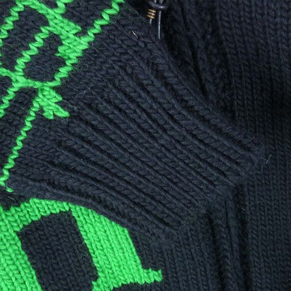 HYSTERIC GLAMOUR ヒステリックグラマー 02183ND05 GRANTED カウチン ニット ジャケット ブラック系 M【中古】