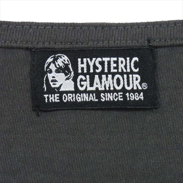 HYSTERIC GLAMOUR ヒステリックグラマー 01202CT11 FLOWER POWER 日本製 レディース Tシャツ チャコール系 F【中古】