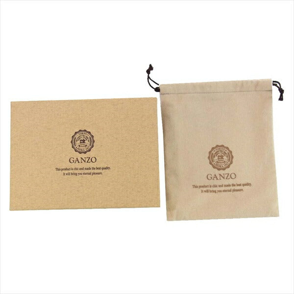 GANZO ガンゾ MINERVA NATURAL ミネルバナチュラル 小銭入れ付き 二つ折り ウォレット 財布 ライトブラウン系 ライトブラウン系【中古】