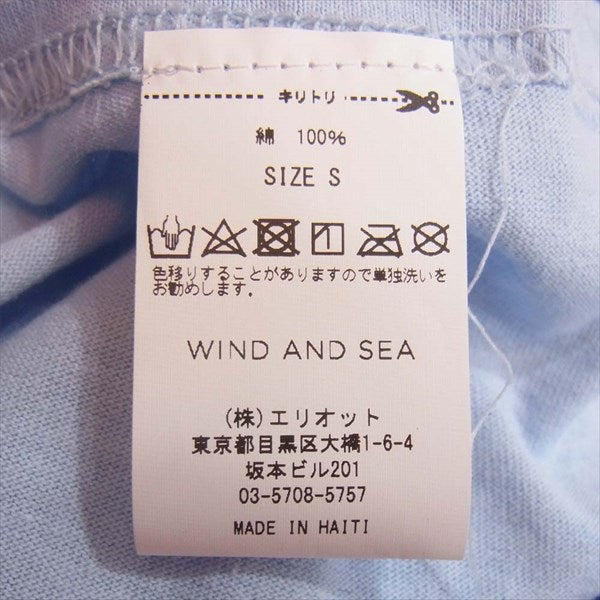 ウィンダンシー SOPHNET ソフネット WDS LINE STONE SEA T-SHIRT WDS-SPNT-02 ラインストーン Tシャツ 水色系 水色系 S【極上美品】【中古】