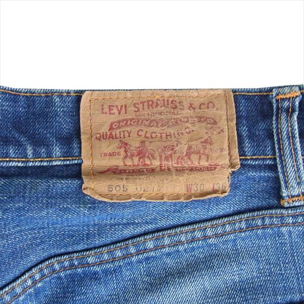 Levi's リーバイス ヴィンテージ オリジナル 505 BIG E 赤耳 ボタン裏刻印5 デニム パンツ インディゴブルー系 W30【中古】