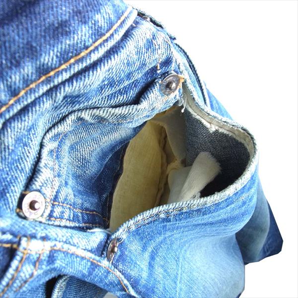 Levi's リーバイス ヴィンテージ オリジナル 505 BIG E 赤耳 ボタン裏刻印5 デニム パンツ インディゴブルー系 W30【中古】