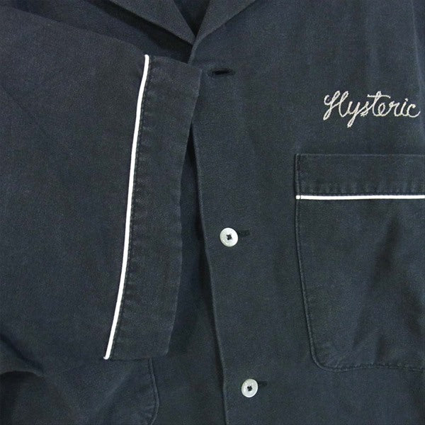 HYSTERIC GLAMOUR ヒステリックグラマー 0222AH05 HYS TIMES pt 半袖ボーリング SH オープンカラー ボーリングシャツ ブラック系 M【中古】