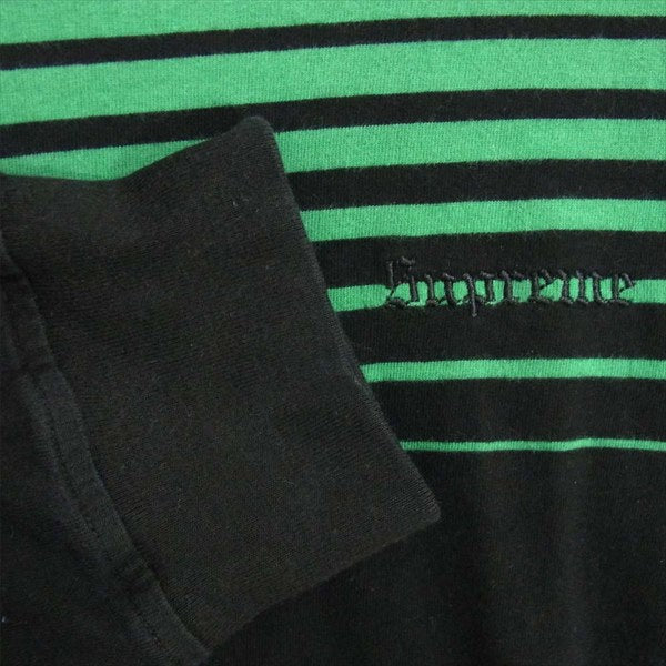 Supreme シュプリーム 18AW Fade Stripe L/S Top フェード ストライプ 長袖 ボーダー カットソー ブラック系 ブラック系 M【中古】