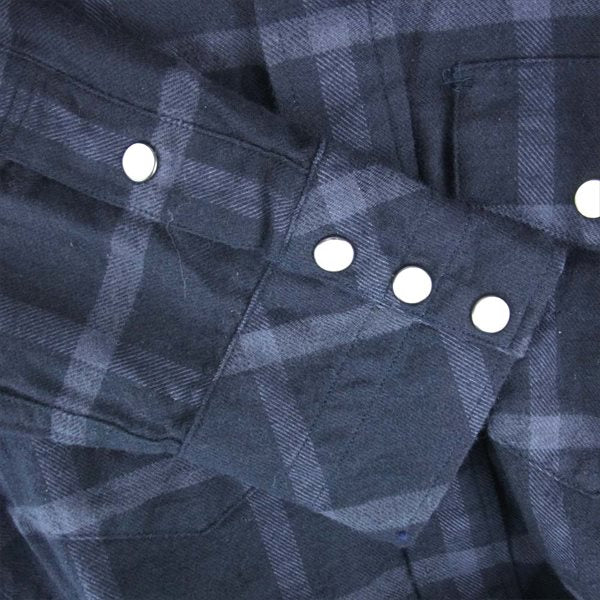 NUMBER(N)INE ナンバーナイン チェック柄 フランネル ウエスタン 長袖シャツ ブラック系 2【中古】