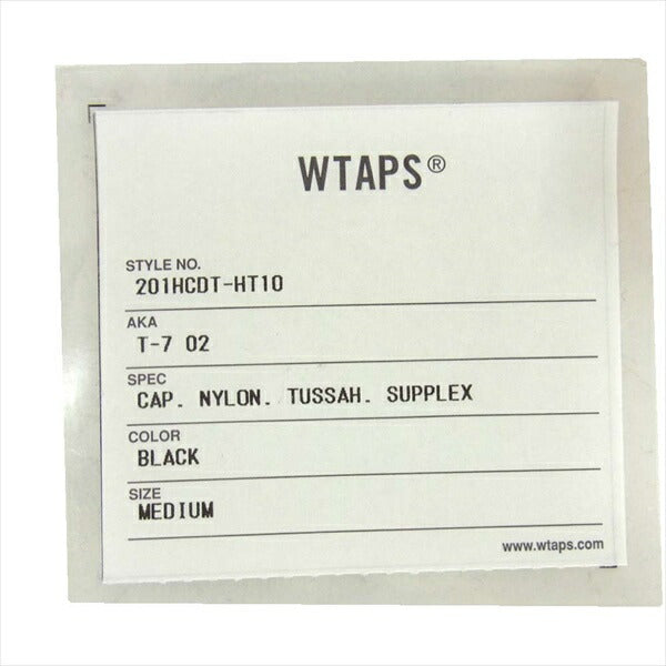 WTAPS ダブルタップス 201HCDT-HT10 20SS T-7 02 CAP NYLON ナイロン キャップ ブラック系 02【中古】