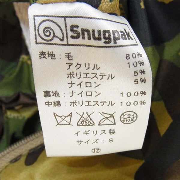 Snugpak スナグパック イギリス製 リバーシブル 中綿 ベスト カモ 迷彩 ウール ダウンベスト チャコール系 チャコール系 S【中古】