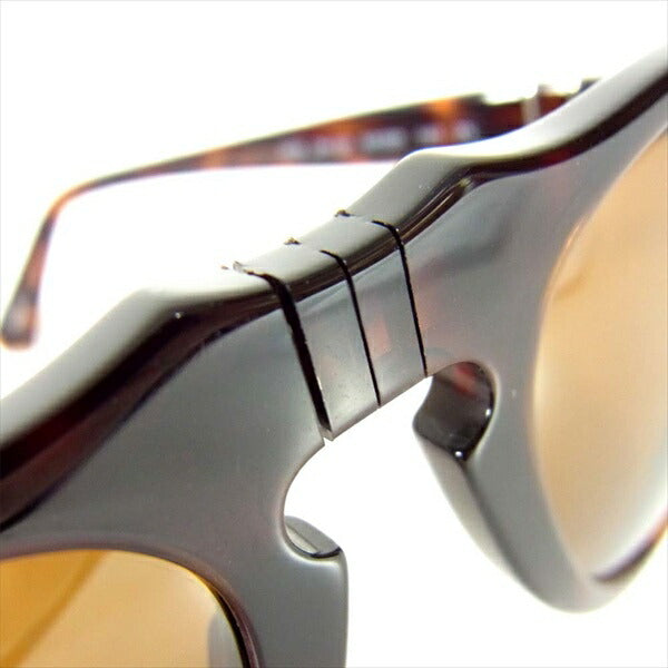Persol ペルソール 649 ティアドロップ セルフレーム サングラス ブラウン系 54□20 140【中古】