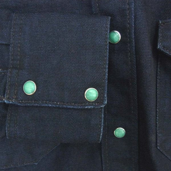 Nudie Jeans ヌーディージーンズ デニム ウエスタン スナップボタン 長袖シャツ インディゴブルー系 インディゴブルー系 M【中古】