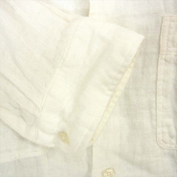 SAN FRANCISCO サンフランシスコ CL W Gauze Open Collar Shirt オープン カラー 長袖シャツ 白系 L【新古品】【未使用】【中古】