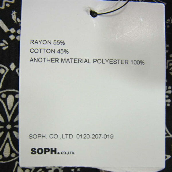 SOPHNET. ソフネット 20SS SOPH-200026 pattern mix aloha shirt マルチ パターン アロハ 半袖シャツ 黒系 XL【中古】
