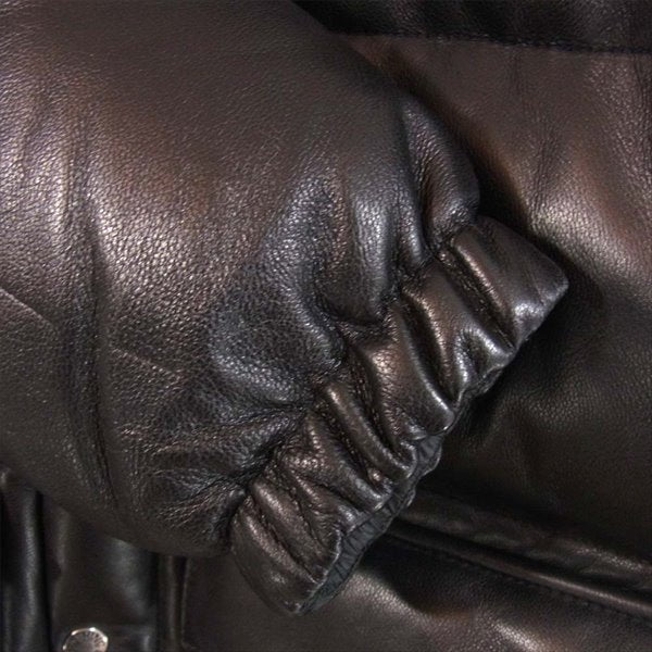 A BATHING APE アベイシングエイプ アベイシングエイプ A BATHING APE 1F70141005 LEATHER CLASSIC DOWN JACKET レザー クラシック ダウン ジャケット ダウン ジャケット 黒系 M 【即決】 黒系 M【中古】