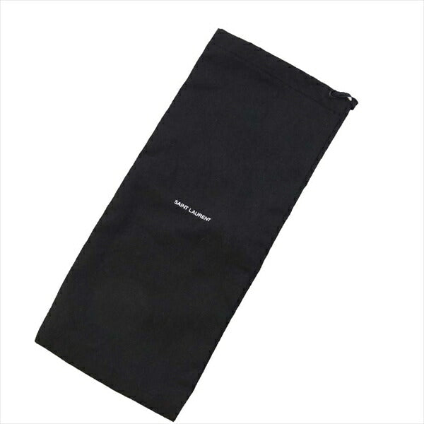 SAINT LAURENT サンローラン 314569 BORON レザー ブレスレット バングル ブラック系【中古】