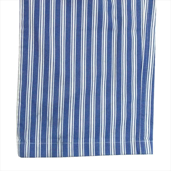 MARNI マルニ 国内正規品 ストライプ コットン ワイドパンツ スラックス スラックスパンツ ブルー系 46【中古】