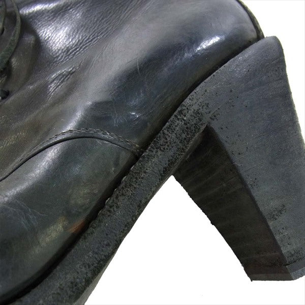 GUIDI グイディ レザー レースアップ ヒールブーツ レディース ブーツ 37【中古】