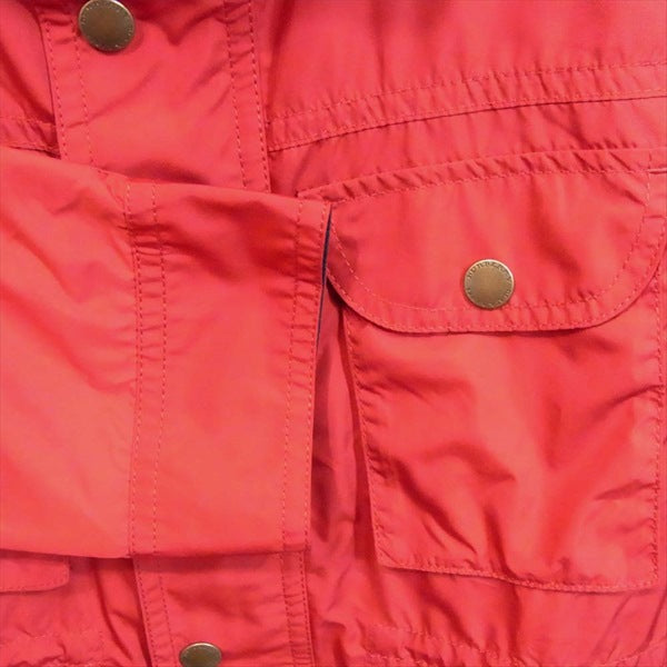 BURBERRY BLACK LABEL バーバリーブラックレーベル ジップフライ フード付 ジャケット ワインレッド系 L【中古】