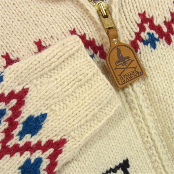 HYSTERIC GLAMOUR ヒステリックグラマー PLAY BOY プレイボーイ 1243ND01 カウチン ニット カウチンニット ベージュ系 M【中古】