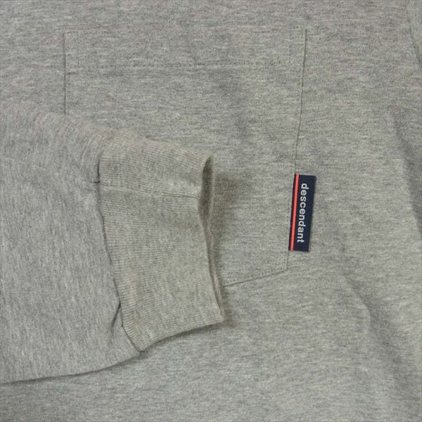 DESCENDANT ディセンダント MILITIA LAYERD TEE ミリティア レイヤード 日本製 コットン Tシャツ グレー系 2【中古】