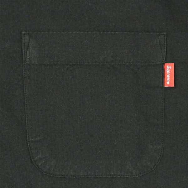 Supreme シュプリーム 16SS Tonal Seersucker Shirt コットン 中国製 シアサッカー 長袖シャツ ブラック系 M【中古】