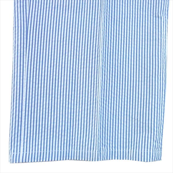 アナトミカ BJ PANTS BLUE シアサッカー ストライプ タック コットンパンツ 白×青系 40【美品】【中古】